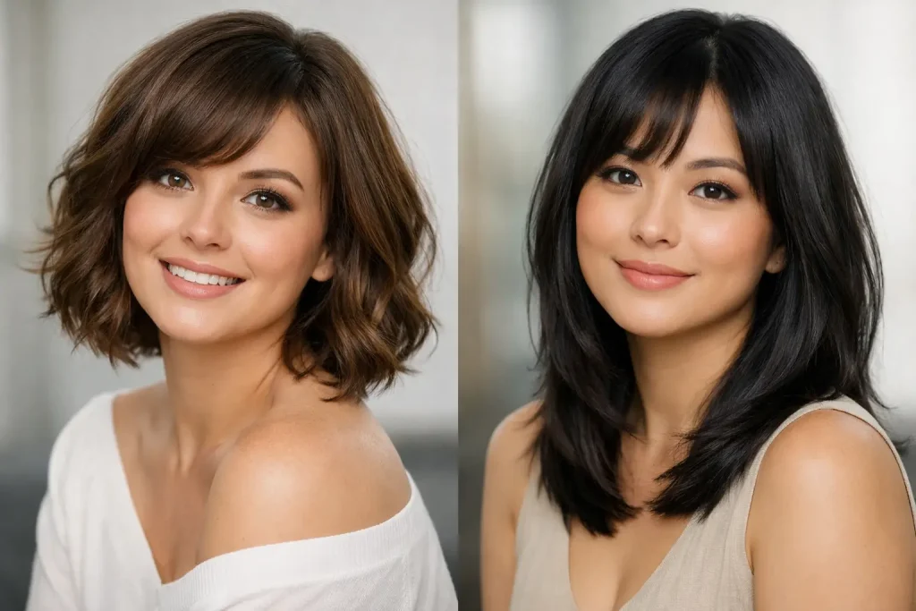 Best Haircut for Round Faces That Flatters