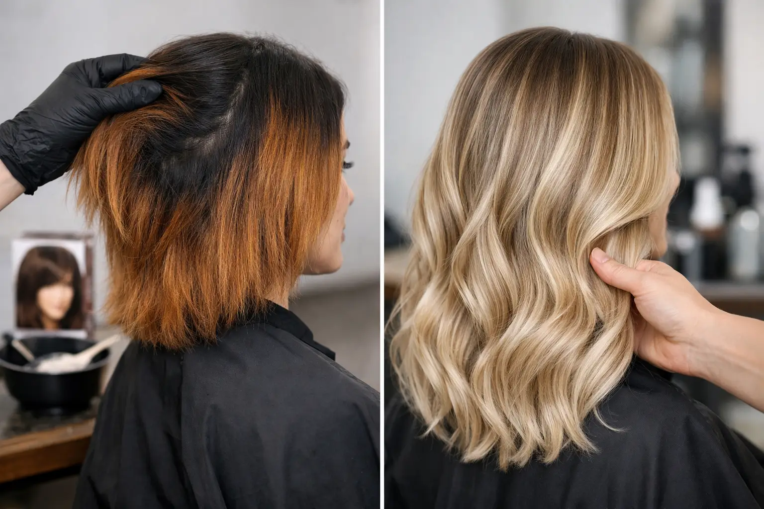 Box Dye Color Correction Example