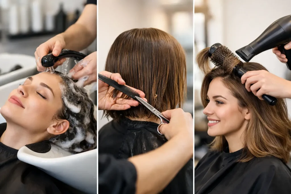 What a Wash Cut and Dry Appointment Includes