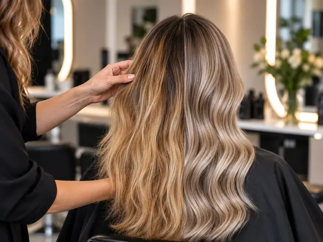 Salon colour service for a woman’s hair